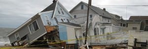 damaged houses on the shroeline