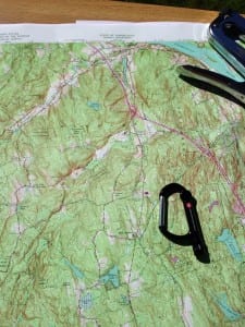 a map on a table