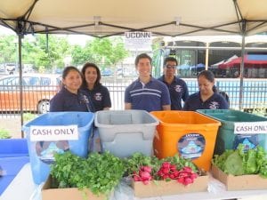 urban agriculture students at Danbury Farmers' Market