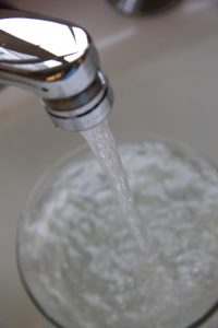 faucet with running water