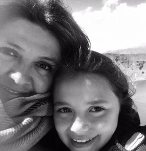 Monica Jimenez selfie with daughter