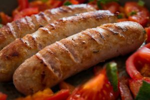Three grilled sausages