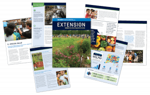collage of pages from Extension highlights publication