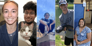 collage of interns with five smiling people