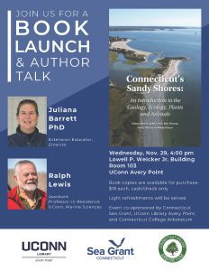 Flier with both authors of CT Sandy Shore Book and information 