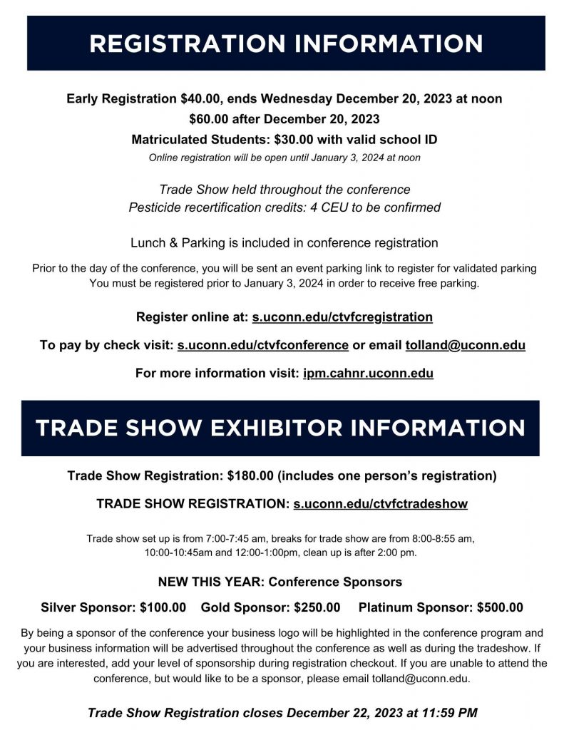 information on how to register as a participant and trade show