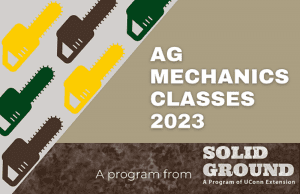 Ag mechanics classes 2023 graphic with chainsaws