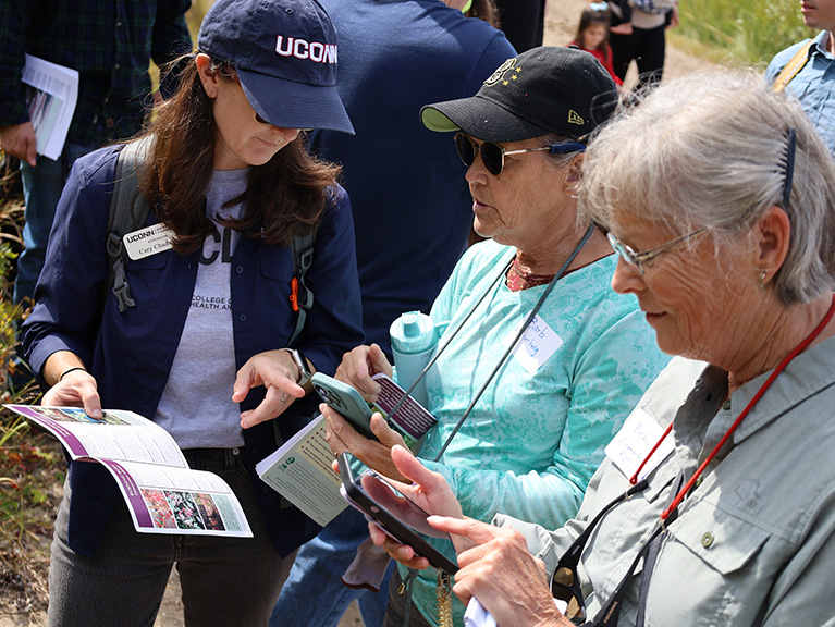 Educator during invasive plant walk